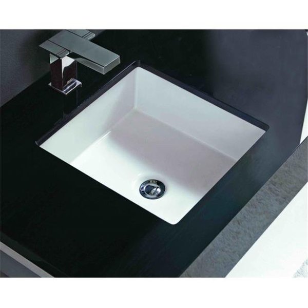 Cantrio Koncepts Cantrio Koncepts PS-105 Undermount Vitreous China Square Sink PS-105
